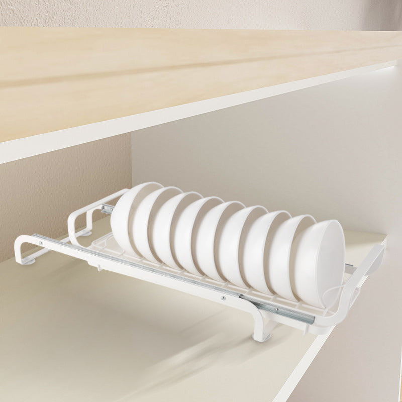 Pull-Out Sliding Cabinet Drawer Organizer & Under-Sink Dish Drying Rack