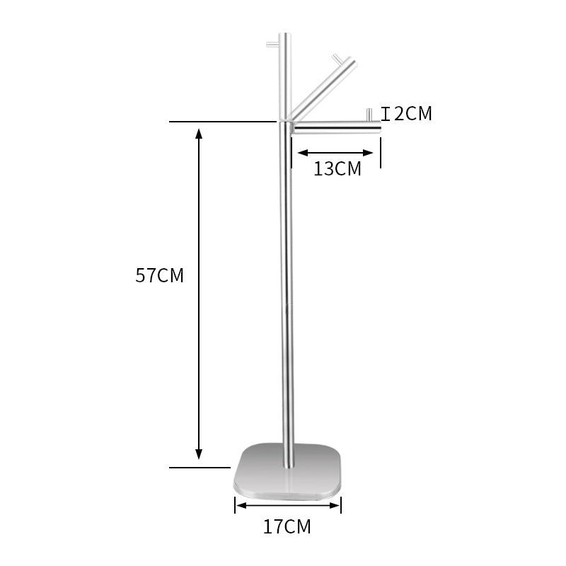 Freestanding Stainless Steel Toilet Paper Roll Holder with Storage Shelf