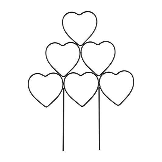 Heart & Round Decorative Metal Garden Trellis Climbing Plant Support Frame