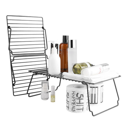 Foldable Multi-Purpose Countertop Organizer Rack for Kitchen & Camping