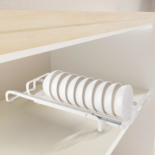 Pull-Out Sliding Cabinet Drawer Organizer & Under-Sink Dish Drying Rack