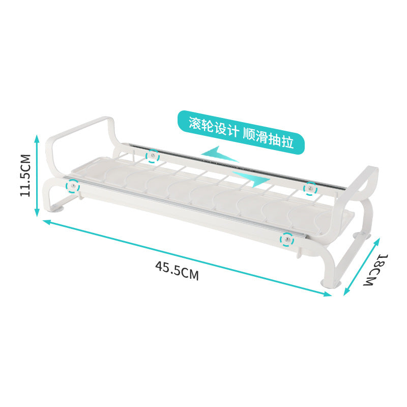 Pull-Out Sliding Cabinet Drawer Organizer & Under-Sink Dish Drying Rack