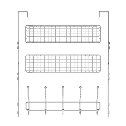 Heavy Duty Over-the-Door Coat & Hat Hanging Rack with Multi Hooks