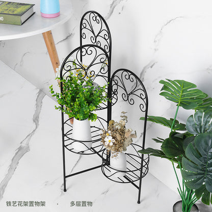 Nordic Multi-Tier Metal Plant Stand & Floor Display Shelf for Living Room