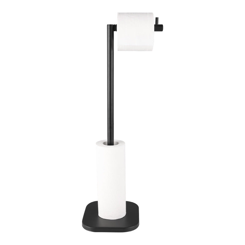 Freestanding Stainless Steel Toilet Paper Roll Holder with Storage Shelf