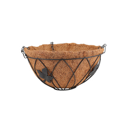 Coconut Coir Liner Hanging Basket Planter with Heavy-Duty Iron Chain