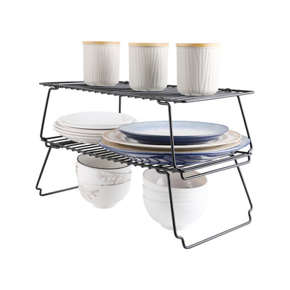 Foldable Multi-Purpose Countertop Organizer Rack for Kitchen & Camping